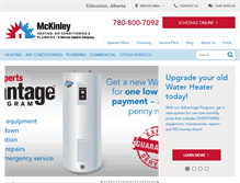 Tablet Screenshot of mckinleyheating.com